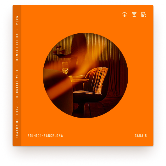 Portada estilo vinilo de la masterclass de Barcelona.