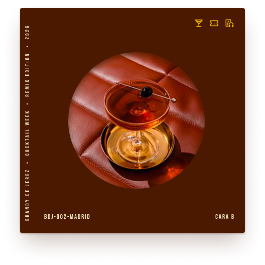 Portada estilo vinilo de la masterclass de Madrid.