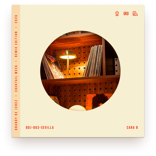 Portada estilo vinilo de la masterclass de Sevilla.